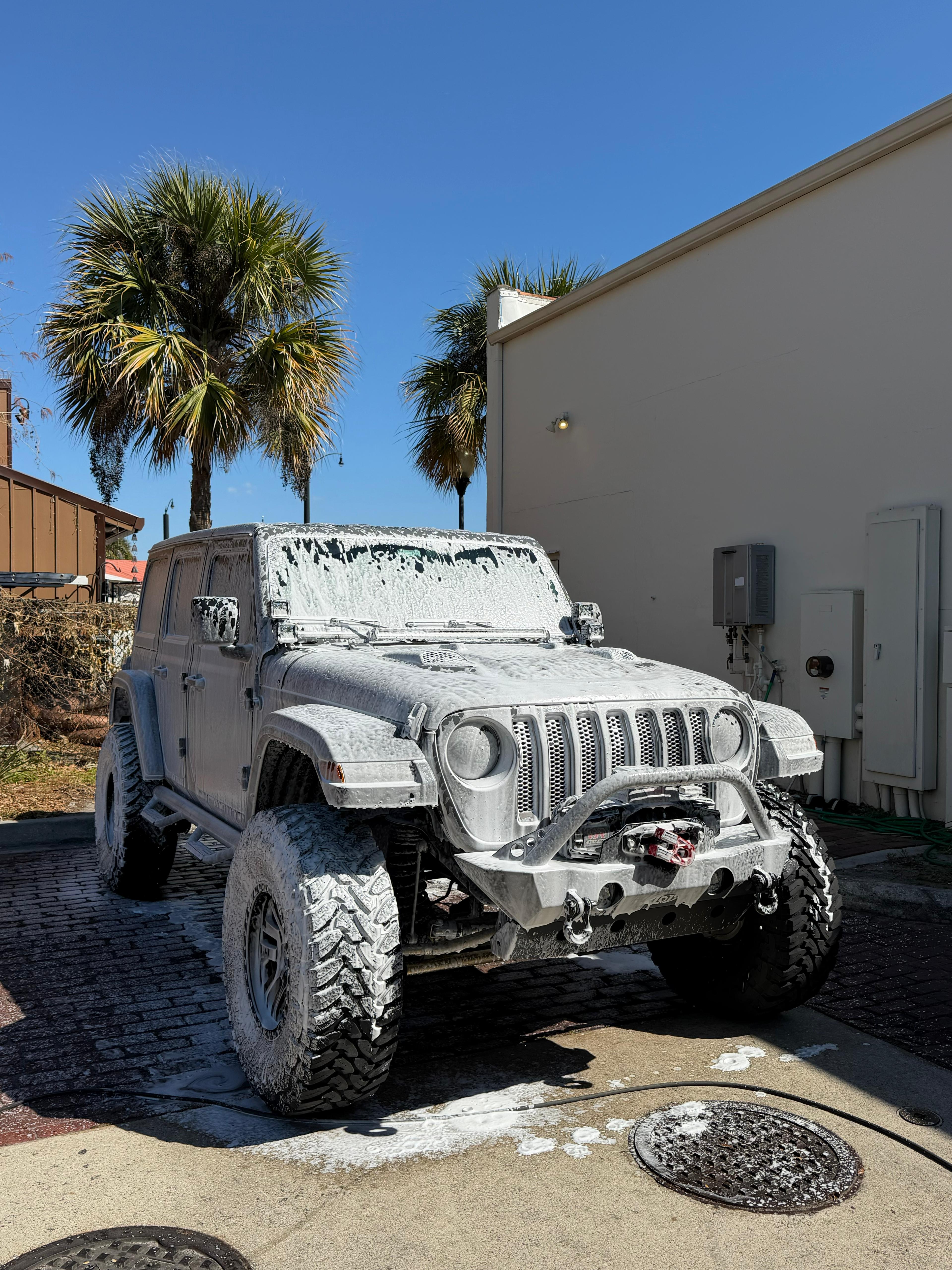 Jeep Wrangler mobile detail Orlando — foam wash